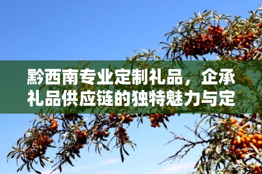黔西南专业定制礼品，企承礼品供应链的独特魅力与定制之旅